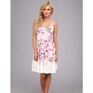 French Connection Holiday Poppy Cotton Fit & Flare Cutout Dress Size 2 NWOT